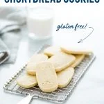 Gluten Free Shortbread Cookies image with text for Pinterest