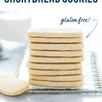 Gluten Free Shortbread Cookies image with text for Pinterest