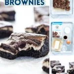 Gluten Free Cheesecake Brownies collage image with text for Pinterest