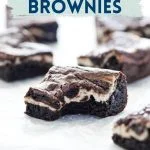Gluten Free Cheesecake Brownies image with text for Pinterest