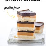 Gluten Free Millionaire Shortbread image with text for Pinterest