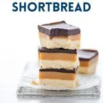 Gluten Free Millionaire Shortbread image with text for Pinterest