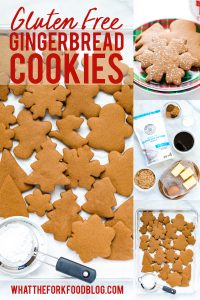 Gluten Free Gingerbread Cookies collage image with text for Pinterest