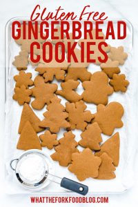 Gluten Free Gingerbread Cookies image with text for Pinterest