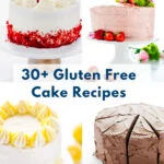 The Best Gluten Free Cake Recipes collage image with text for Pinterest