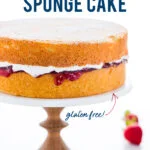 Gluten Free Victoria Sponge Cake image with text for Pinterest