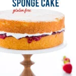 Gluten Free Victoria Sponge Cake image with text for Pinterest