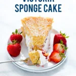 Gluten Free Victoria Sponge Cake image with text for Pinterest