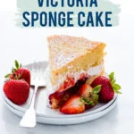 Gluten Free Victoria Sponge Cake image with text for Pinterest