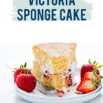Gluten Free Victoria Sponge Cake image with text for Pinterest
