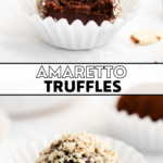 Amaretto Truffles collage image with text for Pinterest