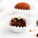 Amaretto Truffles image with text for Pinterest