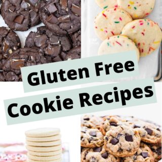 collage image of gluten free cookies with text for Pinterest