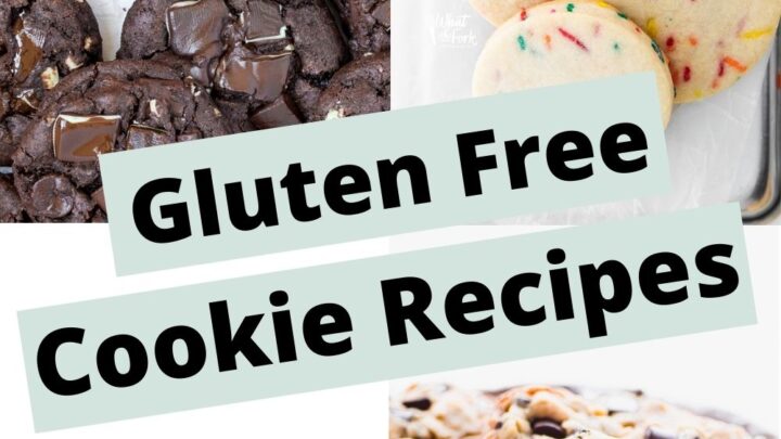 collage image of gluten free cookies with text for Pinterest