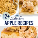 Gluten Free Apple Recipes collage image with text for Pinterest