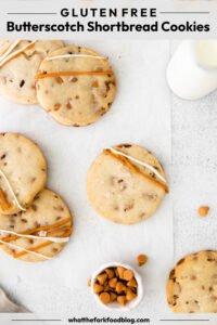 Gluten Free Shortbread Cookies image with text for Pinterest