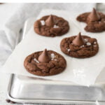 Gluten Free Hershey Kiss Cookies image with text for Pinterest