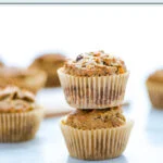 Gluten Free Morning Glory Muffins image with text for Pinterest