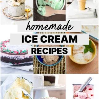 collage image of 9 homemade ice cream recipes with text for Pinterest
