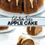 gluten free apple cake collage image with text for Pinterest