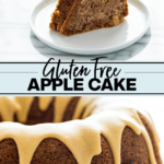 Gluten Free Apple Cake collage image with text for Pinterest