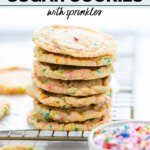 Chewy Gluten Free Sugar Cookies with Sprinkles image with text for Pinterest