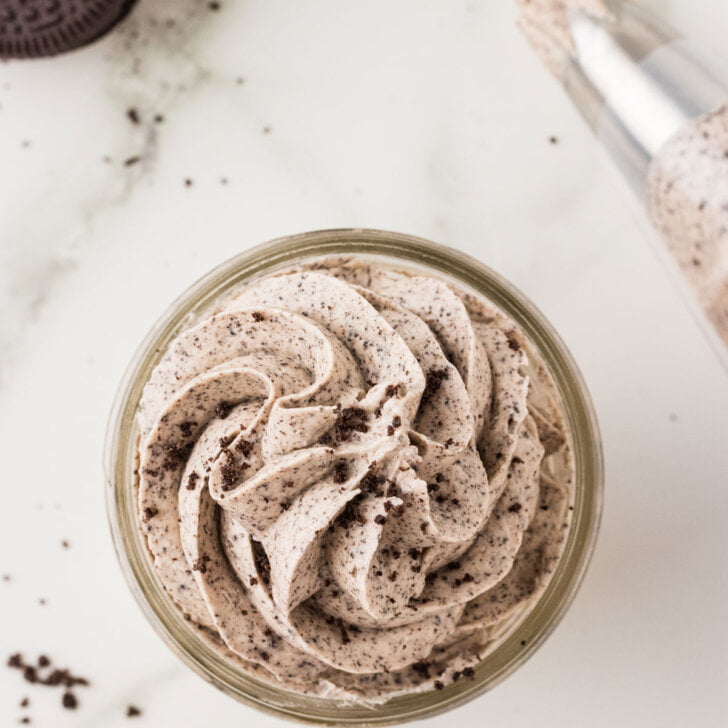 Luscious Cookies and Cream Frosting with Gluten Free Oreos