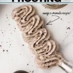 Cookies and Cream Frosting Recipe image with text for Pinterest