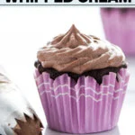 Nutella Whipped Cream image with text for Pinterest