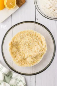 lemon zest and granulated sugar rubbed together