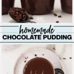 Easy Gluten Free Chocolate Pudding Recipe collage image with text for Pinterest