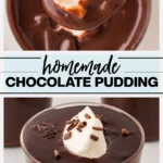 Easy Gluten Free Chocolate Pudding Recipe collage image with text for Pinterest