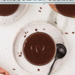 Easy Gluten Free Chocolate Pudding Recipe image with text for Pinterest