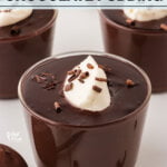 Easy Gluten Free Chocolate Pudding Recipe image with text for Pinterest