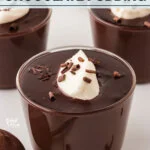 Easy Gluten Free Chocolate Pudding Recipe image with text for Pinterest
