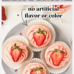 Naturally Flavored Strawberry Frosting Recipe image with text for Pinterest