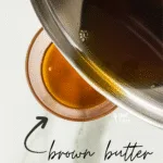 how to make brown butter image with text for Pinterest