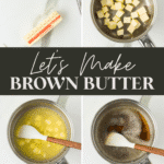 how to make brown butter collage image with text for Pinterest