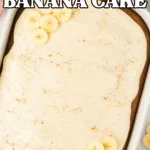 Gluten Free Banana Cake with Brown Butter image with text for Pinterest