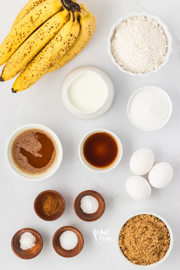 ingredients to make Gluten Free Banana Cake with Brown Butter
