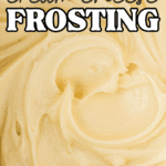 Maple Cream Cheese Frosting Recipe with Real Maple Syrup image with text for Pinterest