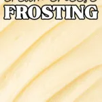 Maple Cream Cheese Frosting Recipe with Real Maple Syrup image with text for Pinterest